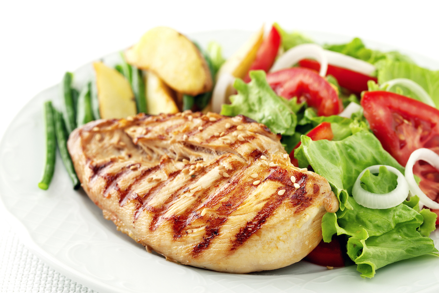 White-meat chicken and turkey, particularly the breast, are rich in protein and low in fat.