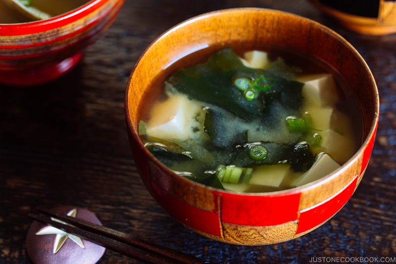 Miso soup is full of probiotics, which contribute to improved gut health.